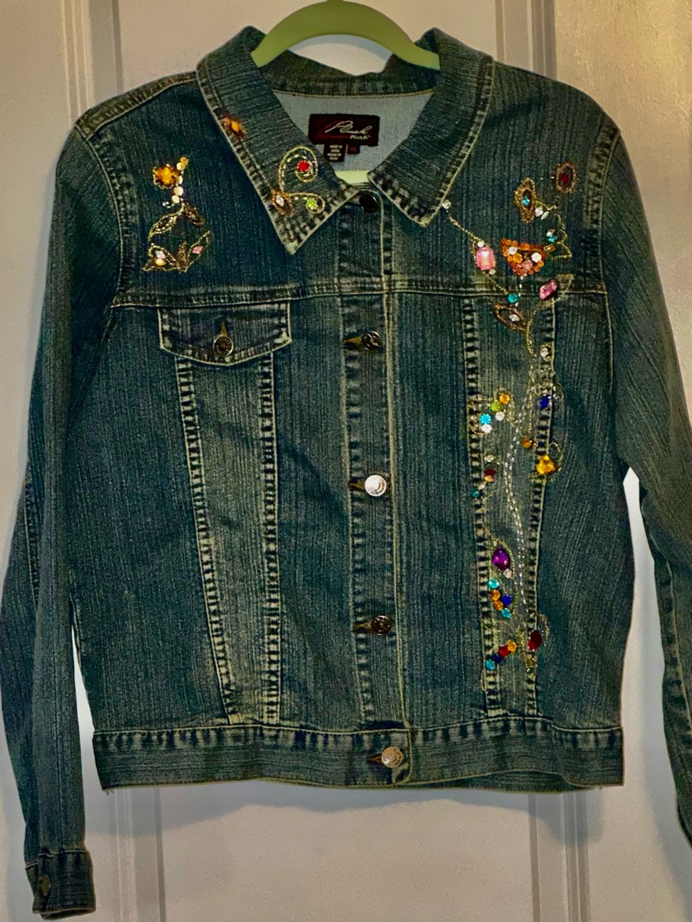 Embellished Jean Jacker 1XL